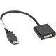 Black Box DisplayPort Adapter, 32 AWG, DisplayPort Male to DVI-I Female - 1 ft DisplayPort/DVI Video Cable for Audio/Video Device - First End: 1 x DisplayPort Male Digital Audio/Video - Second End: 1 x DVI-I Female Video - Black - TAA Compliance EVNDPDVI-