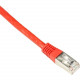 Black Box CAT5e 100-MHz Shielded, Stranded PVC Cable, (SSTP PIMF), PVC, Red, 7-ft. (2.1-m) - 7 ft Category 5e Network Cable for Desktop Computer, Network Device - First End: 1 x RJ-45 Male Network - Second End: 1 x RJ-45 Male Network - Patch Cable - Shiel