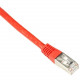 Black Box Cat5e 100-MHz Shielded, Stranded PVC Cable, (SSTP PIMF), PVC, Red, 2-ft. (0.6-m) - 1.97 ft Category 5e Network Cable for Network Device - First End: 1 x RJ-45 Male Network - Second End: 1 x RJ-45 Male Network - 128 MB/s - Shielding - Red EVNSL01