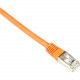 Black Box Cat6 250-MHz Shielded, Stranded Cable SSTP (PIMF), PVC, Orange, 5-ft. (1.5-m) - 4.92 ft Category 6 Network Cable for Network Device - First End: 1 x RJ-45 Male Network - Second End: 1 x RJ-45 Male Network - 128 MB/s - Shielding - Orange EVNSL027
