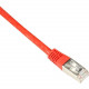 Black Box CAT6 250-MHz Shielded, Stranded Cable SSTP (PIMF), PVC, Red, 15-ft. (4.5-m) - 15 ft Category 6 Network Cable for Network Device - First End: 1 x RJ-45 Male Network - Second End: 1 x RJ-45 Male Network - Patch Cable - Shielding - 26 AWG - Red EVN