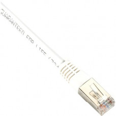 Black Box Cat5e 350-MHz, Shielded, Solid Backbone Cable (FTP), PVC, White, 1-ft. (0.3-m) - 11.81" Category 5e Network Cable for Network Device - First End: 1 x RJ-45 Male Network - Second End: 1 x RJ-45 Male Network - Shielding - White EVNSL0505MS-00