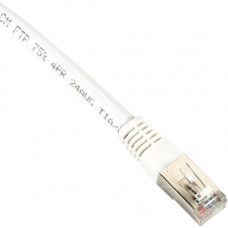 Black Box Cat6 400-MHz, Shielded, Solid Backbone Cable (FTP), PVC, White, 25-ft. (7.6-m) - 24.93 ft Category 6 Network Cable for Network Device - First End: 1 x RJ-45 Male Network - Second End: 1 x RJ-45 Male Network - Shielding - White EVNSL0605MS-0025