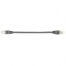 Black Box SpaceGAIN CAT6 Reduced-Length Patch Cable, Gray - 6" Category 6 Network Cable for Network Device, Switch, Patch Panel - First End: 1 x RJ-45 Male Network - Second End: 1 x RJ-45 Male Network - Patch Cable - Gray EVNSL640-06IN