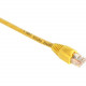 Black Box GigaBase Cat.5e UTP Patch Network Cable - 3 ft Category 5e Network Cable for Network Device, Patch Panel, Wallplate - First End: 1 x RJ-45 Male Network - Second End: 1 x RJ-45 Male Network - Patch Cable - Gold Plated Contact - 24 AWG - Yellow - 