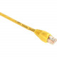 Black Box GigaBase 350 Cat5e Patch Cable, Snagless Boots, Yellow, 6-ft. (1.8-m), 25-Pack - 5.91 ft Category 5e Network Cable for Network Device - First End: 1 x RJ-45 Male Network - Second End: 1 x RJ-45 Male Network - Patch Cable - Gold Plated Contact - 