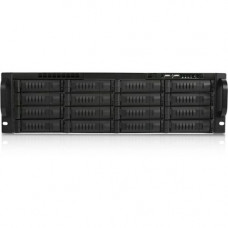 iStarUSA 3U 16-Bay Storage Server Rackmount Chassis with 600W Redundant Power Supply - Rack-mountable - Black - Cold-rolled Steel (CRS), Aluminum - 3U - 18 x Bay - 3 x 4.72" x Fan(s) Installed - 2 x 600 W - Power Supply Installed - EATX, ATX, Micro A