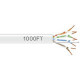 Black Box GigaBase 350 Cat.5e Bulk UTP Cable - Bare Wire - Bare Wire - 1000ft - White - TAA Compliance EYN852A-PB-1000