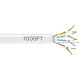 Black Box GigaBase 350 Cat.5e Bulk UTP Cable - Bare Wire - Bare Wire - 1000ft - White - TAA Compliance EYN853A-PB-1000