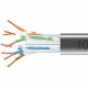 Black Box GigaTrue Cat.6 Network Cable - 1000 ft Category 6 Network Cable for Network Device - Bare Wire - Bare Wire - Black - TAA Compliance EYN881B-PB-1000