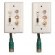 Tripp Lite Easy Pull Type-A VGA Connector Kit Wall Plate RCA Audio-Composite Video F/F - 1 x Mini-phone Port(s) - 2 x RCA Port(s) EZA-VGACSAF-2