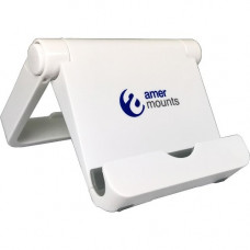 Amer Mounts SmartPhone/Tablet Holder - 0.1" x 0.1" - Acrylonitrile Butadiene Styrene (ABS), Rubber - White EZPAD10-02