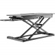 Amer Mounts Sit-Stand Integrated Desk Workstation - 33.07 lb Load Capacity - 19.7" Height x 24.2" Width - Desktop - Chipboard, Steel, Plastic - Black EZRISER30