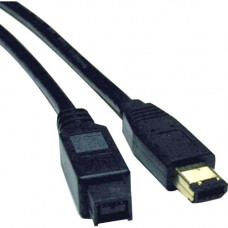 Tripp Lite 10ft Hi-Speed FireWire IEEE Cable-800Mbps with Gold Plated Connectors 9pin/6pin M/M 10&#39;&#39; - (9pin/6pin) 10-ft. F017-010