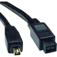 Tripp Lite 6ft Hi-Speed FireWire IEEE Cable-800Mbps with Gold Plated Connectors 9pin/4pin M/M 6&#39;&#39; - (9pin/4pin) 6-ft. F019-006