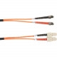 Black Box Fiber Optic Duplex Patch Network Cable - 6.56 ft Fiber Optic Network Cable for Network Device - First End: 2 x ST Male Network - Second End: 2 x SC Male Network - Patch Cable F0625-002M-STSC