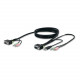 Belkin SOHO KVM Replacement Cable Kit - 15 ft KVM Cable - First End: 1 x 15-pin HD-15 VGA, First End: 2 x Mini-phone Male Audio - Second End: 1 x 15-pin HD-15 VGA, Second End: 1 x Type A Male USB, Second End: 2 x Mini-phone Male Audio - Gray F1D9103-15