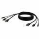 Belkin HDMI High Retention + USB A/B + Audio Passive Combo KVM Cable - 10 ft KVM Cable for KVM Switch, Mouse, Keyboard, Computer, Server - First End: 1 x HDMI Male Digital Audio/Video, First End: 1 x Type A Male USB, First End: 1 x 3.5mm Male Audio - Seco
