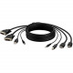 Belkin Dual DVI to HDMI High Retention + USB A/B + Audio Passive Combo KVM Cable - 10 ft KVM Cable for KVM Switch, Server, Video Device, Computer, Keyboard/Mouse - First End: 2 x HDMI Male Digital Audio/Video, First End: 1 x Mini-phone Male Audio, First E