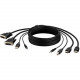 Belkin Dual DVI to HDMI High Retention + USB A/B + Audio Passive Combo KVM Cable - 6 ft KVM Cable for KVM Switch, Server, Video Device, Computer, Keyboard/Mouse - First End: 2 x HDMI Male Digital Audio/Video, First End: 1 x Mini-phone Male Audio, First En