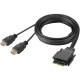 Belkin Modular HDMI Dual Head Console Cable 6 Feet - 6 ft KVM Cable for KVM Console, Computer, Monitor, KVM Switch - First End: 2 x HDMI Male Digital Audio/Video - Second End: 1 x Modular - Supports up to 3840 x 2160 - Gold Plated Connector - Gold Plated 