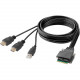 Belkin Modular HDMI Dual Head Host Cable 6 Feet - 6 ft KVM Cable for KVM Console, KVM Switch, Keyboard, Mouse, Monitor, Computer - First End: 1 x Type A Male USB, First End: 2 x HDMI Male Digital Audio/Video - Second End: 1 x Modular - Gold Plated Connect