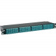 Panduit High Density Quicknet Cassette - 144 Port(s) - 144 x Duplex - 1U High - Aqua - Rack-mountable - TAA Compliance F1RSXO-1A12-10S