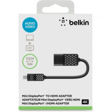 Belkin Mini DisplayPort to HDMI Adapter - HDMI/Mini DisplayPort A/V Cable for Audio/Video Device - Mini DisplayPort Digital Audio/Video - HDMI Digital Audio/Video - Black - 1 Pack F2CD079BT