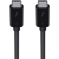 Belkin Thunderbolt 3 Cable (USB-C to USB-C) (100W) (1.6ft/0.5m) (USB Type-C) - 1.64 ft Thunderbolt 3 Audio/Video/Data Transfer Cable for Hard Drive, Docking Station, iMac - First End: 1 x Type C Male Thunderbolt 3 - Second End: 1 x Type C Male Thunderbolt