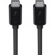 Belkin Thunderbolt 3 Cable (USB-C to USB-C) (100W) (1.6ft/0.5m) (USB Type-C) - 1.64 ft Thunderbolt 3 Audio/Video/Data Transfer Cable for Hard Drive, Docking Station, iMac - First End: 1 x Type C Male Thunderbolt 3 - Second End: 1 x Type C Male Thunderbolt