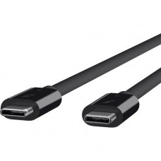 Belkin Thunderbolt 3 Cable (USB-C to USB-C) (100W) (1.6ft/0.5m) - 1.64 ft Thunderbolt 3 Video/Data Transfer Cable for Video Device, Hard Drive, MacBook Pro, iMac - First End: 1 x USB Type C Male Thunderbolt 3 - Second End: 1 x USB Type C Male Thunderbolt 