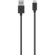 Belkin MIXIT&uarr; Micro-USB to USB ChargeSync Cable - 4 ft USB Data Transfer Cable for Tablet PC, Digital Text Reader, Notebook, Speaker, Bluetooth Headset - First End: 1 x Type A Male USB - Second End: 1 x Male Micro USB - Black F2CU012BT04-BLK