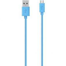 Belkin MIXIT&uarr; Micro-USB to USB ChargeSync Cable - 4 ft USB Data Transfer Cable for Tablet PC, Digital Text Reader, Notebook, Speaker - First End: 1 x Type A Male USB - Second End: 1 x Male Micro USB - Blue F2CU012BT04-BLU