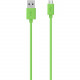 Belkin MIXIT&uarr; Micro-USB to USB ChargeSync Cable - 4 ft USB Data Transfer Cable for Tablet PC, Digital Text Reader, Notebook, Speaker - First End: 1 x Type A Male USB - Second End: 1 x Male Micro USB - Green F2CU012BT04-GRN