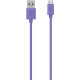 Belkin MIXIT&uarr; Micro-USB to USB ChargeSync Cable - 4 ft USB Data Transfer Cable for Tablet PC, Digital Text Reader, Notebook, Speaker - First End: 1 x Type A Male USB - Second End: 1 x Male Micro USB - Purple F2CU012BT04-PUR