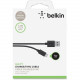 Belkin Tangle Free Micro USB ChargeSync Cable - 4 ft USB Data Transfer Cable for Speaker, Smartphone, Notebook, Tablet - First End: 1 x Type A Male USB - Second End: 1 x Type B Male Micro USB - Black - 1 Pack F2CU012BT04