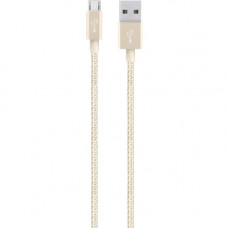 Belkin MIXIT&uarr; Metallic Micro-USB to USB Cable - USB for Smartphone, Tablet, Computer - 4 ft - 1 x Type A Male USB - 1 x Male Micro USB - Gold F2CU021BT04-GLD