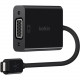 Belkin USB/VGA Video Adapter - Type C USB - HD-15 VGA - Black F2CU037BTBLK