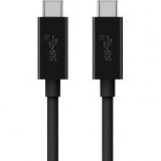 Belkin 3.1 USB-C to USB-C Cable (aka USB Type-C)(100W) - USB for Smartphone, MacBook, Chromebook, Tablet - 1.25 GB/s - 3.28 ft - 1 x Type C Male USB - 1 x Type C Male USB - Shielding - Black - TAA Compliance F2CU052BT1M-BLK