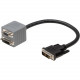 Belkin Video Cable - 1 ft Video Cable for TV, Monitor, Video Device, Projector - First End: 1 x DVI-I (Single-Link) Male Video - Second End: 1 x HD-15 Female VGA, Second End: 1 x DVI-D (Single-Link) Female Digital Video F2E7900-01-SV