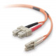 Belkin Fiber Optic Patch Cable - LC Male - SC Male - 10ft - Orange - TAA Compliance F2F202L7-03M