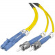 Belkin Fiber Optic Duplex Patch Cable - LC Male - ST Male - 6.56ft - Yellow - TAA Compliance F2F802L0-02M
