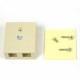 Belkin 2-Position Surface Mounting Box - Ivory - TAA Compliance F4E485