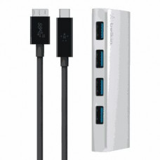 Belkin USB 3.0 4 Port Hub + USB-C Cable F4U088tt F4U088TT