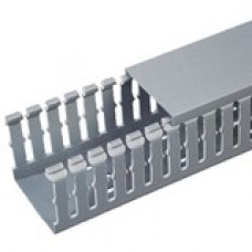 PANDUIT 6ft Panduct Type F - Narrow Slot Wiring Duct - Light Gray - 6 Pack - TAA Compliance F1X3LG6