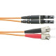 Panduit Fiber Optic Duplex Patch Network Cable - 32.81 ft Fiber Optic Network Cable for Network Device - First End: 2 x ST Male Network - Second End: 2 x LC Male Network - Patch Cable - 50/125 &micro;m - Orange - 1 Pack - TAA Compliance F5E2-10M10Y