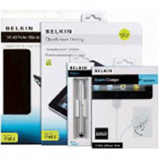 Belkin iPad 2 Bundle Includes Folio, Silver Stylus, Wall Charger, & Screen Protector F5Z0360
