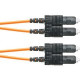 Panduit Fiber Optic Duplex Patch Network Cable - 59.06 ft Fiber Optic Network Cable for Network Device - First End: 2 x SC Male Network - Second End: 2 x SC Male Network - Patch Cable - 50/125 &micro;m - Orange - 1 Pack F623RSNSNSNM018