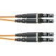 Panduit Fiber Optic Duplex Patch Network Cable - 6.56 ft Fiber Optic Network Cable for Network Device - First End: 2 x LC Male Network - Second End: 2 x LC Male Network - Patch Cable - Orange - 1 Pack - TAA Compliance F62ELLNLNSNM002