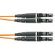 Panduit Fiber Optic Duplex Patch Network Cable - 13.12 ft Fiber Optic Network Cable for Network Device - First End: 2 x LC Male Network - Second End: 2 x LC Male Network - Patch Cable - Orange - 1 Pack - TAA Compliance F62ELLNLNSNM004